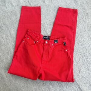 Vintage Versace Jeans Couture Red Straight Leg Jeans – Size XS/S